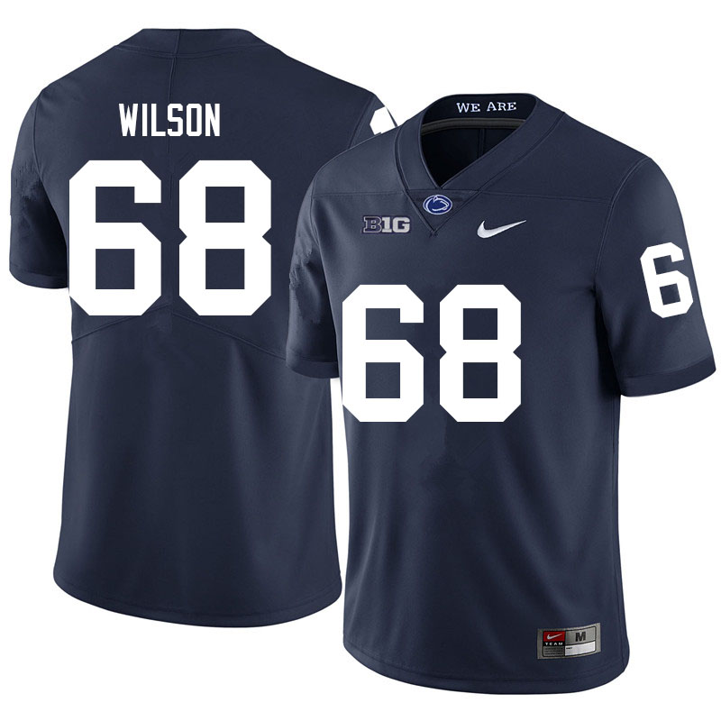 NCAA Nike Men's Penn State Nittany Lions Eric Wilson #68 College Football Authentic Navy Stitched Jersey GYC4898BA